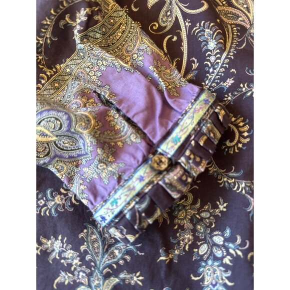 Robert Graham Blue Long Sleeve Floral Tunic Size Small - Picture 2 of 6